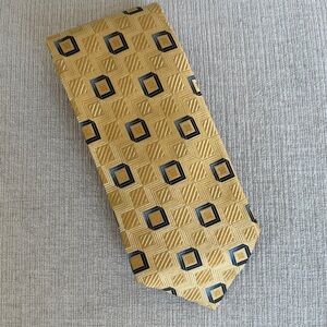 Ermenegildo Zegna blue and gold geometric tie